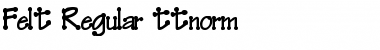 Download Felt Regular Font Title Preview