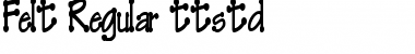 Download Felt Regular Font Title Preview