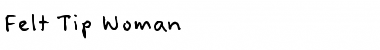 Download Felt Tip Woman Regular Font Title Preview