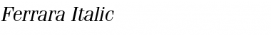 Download Ferrara Italic Font Title Preview