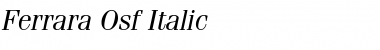 Download Ferrara-Osf Italic Font Title Preview