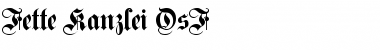 Download Fette Kanzlei OsF Regular Font Title Preview