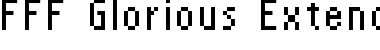 Download FFF Glorious Extended Regular Font Title Preview