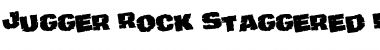 Download Jugger Rock Staggered Rotated Regular Font Title Preview