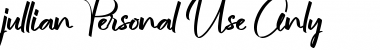 Download jullian Personal Use Only Regular Font Title Preview