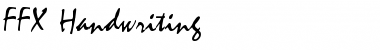 Download FFX Handwriting Regular Font Title Preview