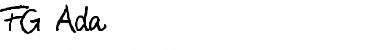 Download FG Ada Regular Font Title Preview