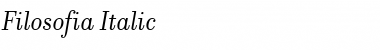 Download FilosofiaItalic Regular Font Title Preview