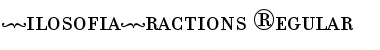 Download FilosofiaFractions Regular Font Title Preview