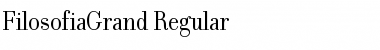 Download FilosofiaGrand Regular Font Title Preview