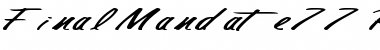 Download FinalMandate77 Regular Font Title Preview