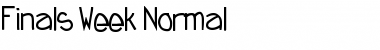 Download Finals Week Normal Font Title Preview