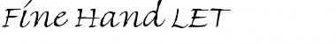 Download Fine Hand LET Regular Font Title Preview
