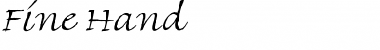Download Fine Hand Regular Font Title Preview