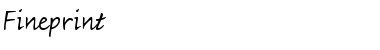 Download Fineprint Regular Font Title Preview