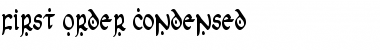 Download First Order Condensed Condensed Font Title Preview