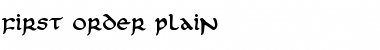 Download First Order Plain Plain Font Title Preview