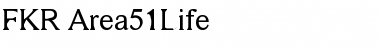 Download FKR Area51Life Regular Font Title Preview