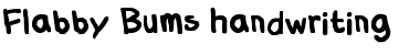 Download Flabby Bums handwriting Regular Font Title Preview