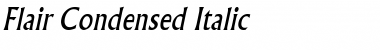 Download Flair Condensed Italic Font Title Preview