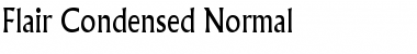 Download Flair Condensed Normal Font Title Preview