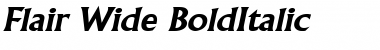 Download Flair Wide BoldItalic Font Title Preview