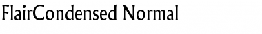 Download FlairCondensed Normal Font Title Preview