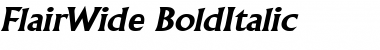 Download FlairWide BoldItalic Font Title Preview