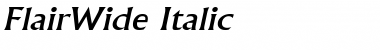 Download FlairWide Italic Font Title Preview