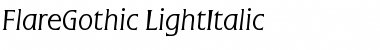 Download FlareGothic-LightItalic Regular Font Title Preview