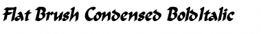 Download Flat Brush Condensed BoldItalic Font Title Preview