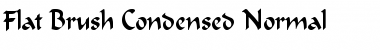 Download Flat Brush Condensed Normal Font Title Preview