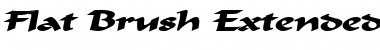 Download Flat Brush Extended BoldItalic Font Title Preview