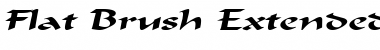 Download Flat Brush Extended Italic Font Title Preview