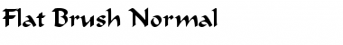 Download Flat Brush Normal Font Title Preview