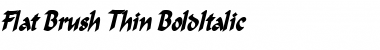 Download Flat Brush Thin BoldItalic Font Title Preview