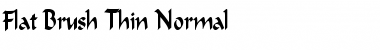 Download Flat Brush Thin Normal Font Title Preview
