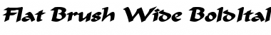 Download Flat Brush Wide BoldItalic Font Title Preview
