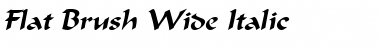 Download Flat Brush Wide Italic Font Title Preview