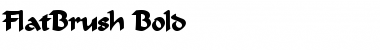 Download FlatBrush Bold Font Title Preview