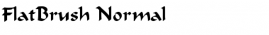 Download FlatBrush Normal Font Title Preview