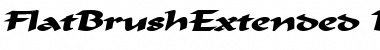Download FlatBrushExtended BoldItalic Font Title Preview