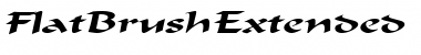 Download FlatBrushExtended Italic Font Title Preview