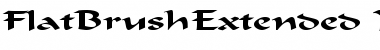 Download FlatBrushExtended Normal Font Title Preview