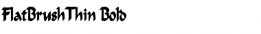 Download FlatBrushThin Bold Font Title Preview