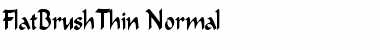 Download FlatBrushThin Normal Font Title Preview