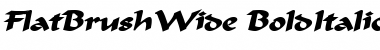 Download FlatBrushWide BoldItalic Font Title Preview