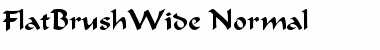 Download FlatBrushWide Normal Font Title Preview