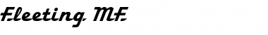 Download Fleeting MF Regular Font Title Preview