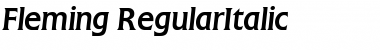 Download Fleming RegularItalic Font Title Preview